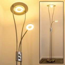 Hofstein Watino Deckenfluter LED Nickel-Matt, 3-flammig -Bürolampen Verkäufe watino deckenfluter h000458 6