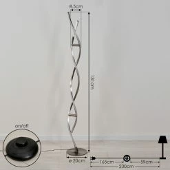 Hofstein Wellington Stehleuchte LED Edelstahl, 2-flammig 13 Hofstein Wellington Stehleuchte LED Edelstahl, 2-flammig -Bürolampen Verkäufe wellington stehleuchte h3009086 3