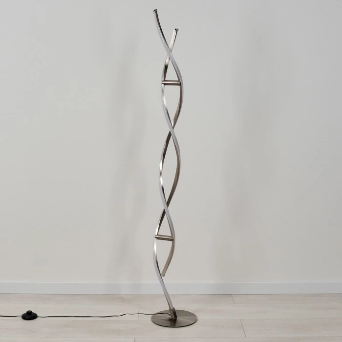 Hofstein Wellington Stehleuchte LED Edelstahl, 2-flammig 8 Hofstein Wellington Stehleuchte LED Edelstahl, 2-flammig – Bild 8