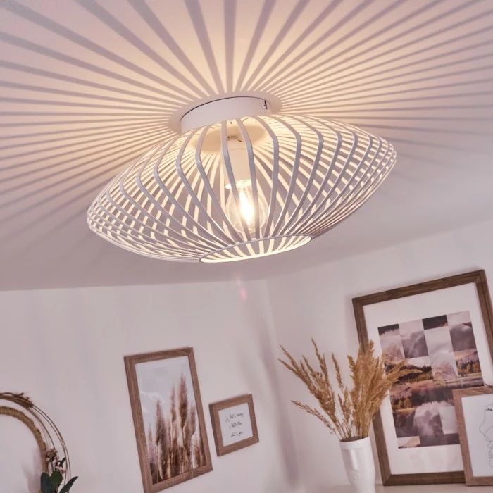 Hofstein Wemude Deckenleuchte Weiß, 1-flammig 11 Hofstein Wemude Deckenleuchte Weiß, 1-flammig – Bild 11