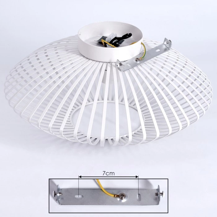 Hofstein Wemude Deckenleuchte Weiß, 1-flammig 5 Hofstein Wemude Deckenleuchte Weiß, 1-flammig – Bild 5