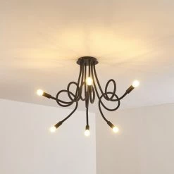 Hofstein Wertach Deckenleuchte Schwarz, 6-flammig -Bürolampen Verkäufe wertach deckenleuchte h3345382 10