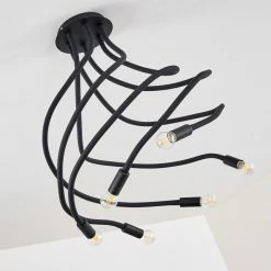 Hofstein Wertach Deckenleuchte Schwarz, 6-flammig -Bürolampen Verkäufe wertach deckenleuchte h3345382 4