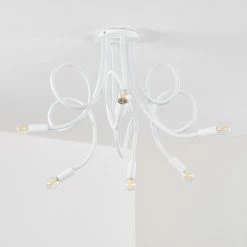 Hofstein Wertach Deckenleuchte Weiß, 6-flammig -Bürolampen Verkäufe wertach deckenleuchte h3345405 15