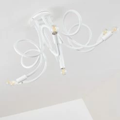 Hofstein Wertach Deckenleuchte Weiß, 6-flammig -Bürolampen Verkäufe wertach deckenleuchte h3345405 6