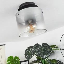 Hofstein Wichita Deckenleuchte Schwarz, Rauchfarben, 1-flammig 23 Hofstein Wichita Deckenleuchte Schwarz, Rauchfarben, 1-flammig -Bürolampen Verkäufe wichita deckenleuchte h3368374 11