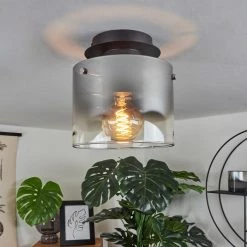 Hofstein Wichita Deckenleuchte Schwarz, Rauchfarben, 1-flammig 20 Hofstein Wichita Deckenleuchte Schwarz, Rauchfarben, 1-flammig -Bürolampen Verkäufe wichita deckenleuchte h3368374 8