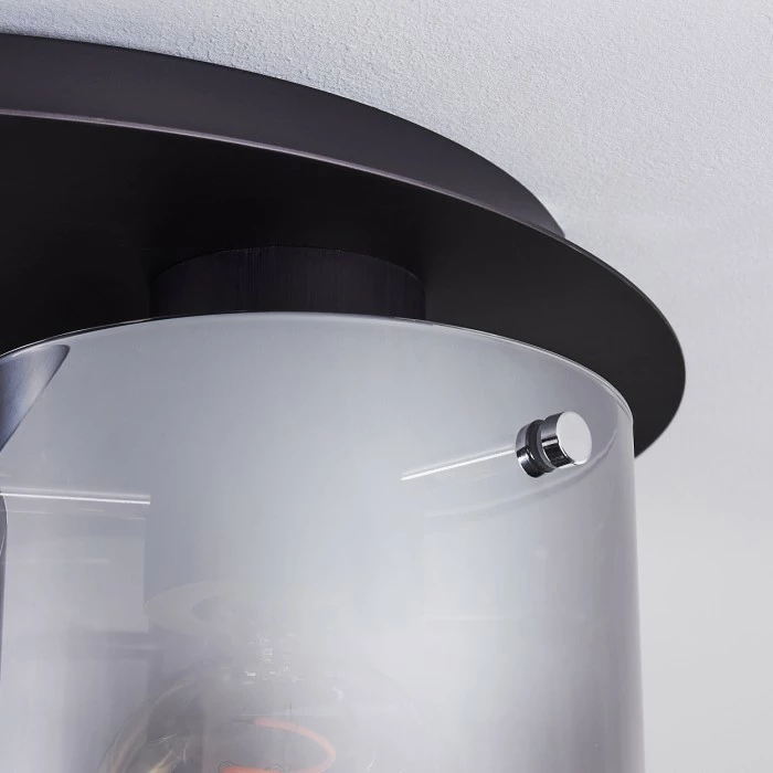 Hofstein Wichita Deckenleuchte Schwarz, Rauchfarben, 3-flammig 12 Hofstein Wichita Deckenleuchte Schwarz, Rauchfarben, 3-flammig – Bild 12