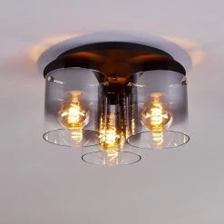 Hofstein Wichita Deckenleuchte Schwarz, Rauchfarben, 3-flammig 21 Hofstein Wichita Deckenleuchte Schwarz, Rauchfarben, 3-flammig -Bürolampen Verkäufe wichita deckenleuchte h3368398 6