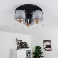 Hofstein Wichita Deckenleuchte Schwarz, Rauchfarben, 3-flammig 22 Hofstein Wichita Deckenleuchte Schwarz, Rauchfarben, 3-flammig -Bürolampen Verkäufe wichita deckenleuchte h3368398 7