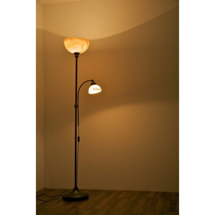 Wofi Leuchten Wofi LACCHINO Standleuchte Dunkelbraun, Rostfarben, Braun, 2-flammig 2 Wofi Leuchten Wofi LACCHINO Standleuchte Dunkelbraun, Rostfarben, Braun, 2-flammig – Bild 2