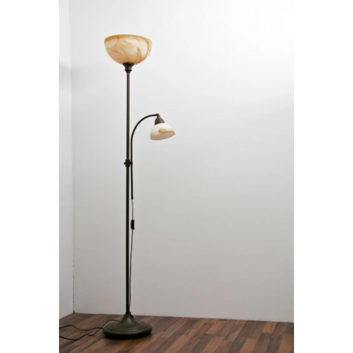 Wofi Leuchten Wofi LACCHINO Standleuchte Dunkelbraun, Rostfarben, Braun, 2-flammig 3 Wofi Leuchten Wofi LACCHINO Standleuchte Dunkelbraun, Rostfarben, Braun, 2-flammig – Bild 3