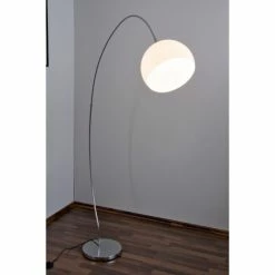 Wofi Leuchten Wofi SANDER Bogenleuchte Chrom, Weiß, 1-flammig -Bürolampen Verkäufe wofi sander bogenleuchte w308401010000 do1 4