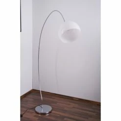 Wofi Leuchten Wofi SANDER Bogenleuchte Chrom, Weiß, 1-flammig -Bürolampen Verkäufe wofi sander bogenleuchte w308401010000 do1 5