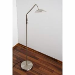 Wofi Leuchten Wofi TWIN Standleuchte LED Nickel-Matt, Edelstahl, 1-flammig -Bürolampen Verkäufe wofi twin standleuchte 3006 01 64 9000 do1 2
