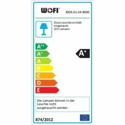 Wofi Leuchten Wofi TWIN Standleuchte LED Nickel-Matt, Edelstahl, 1-flammig -Bürolampen Verkäufe wofi twin standleuchte 3006 01 64 9000 do1 8