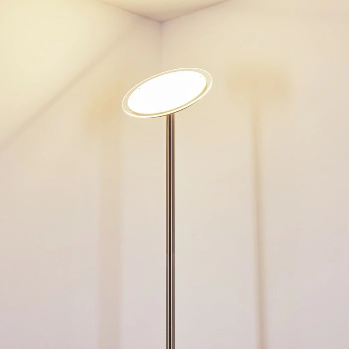 Hofstein Wonsbek Deckenfluter LED Nickel-Matt, 1-flammig 12 Hofstein Wonsbek Deckenfluter LED Nickel-Matt, 1-flammig – Bild 12