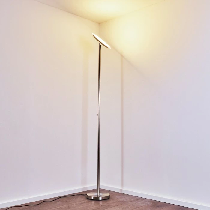 Hofstein Wonsbek Deckenfluter LED Nickel-Matt, 1-flammig 13 Hofstein Wonsbek Deckenfluter LED Nickel-Matt, 1-flammig – Bild 13