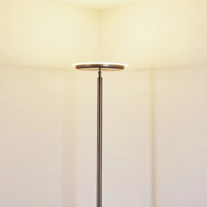 Hofstein Wonsbek Deckenfluter LED Nickel-Matt, 1-flammig 19 Hofstein Wonsbek Deckenfluter LED Nickel-Matt, 1-flammig – Bild 19