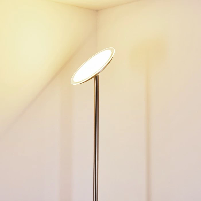 Hofstein Wonsbek Deckenfluter LED Nickel-Matt, 1-flammig 3 Hofstein Wonsbek Deckenfluter LED Nickel-Matt, 1-flammig – Bild 3