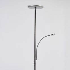 Hofstein Wonsbek Stehleuchte LED Nickel-Matt, 2-flammig -Bürolampen Verkäufe wonsbek stehleuchte h3426166 7