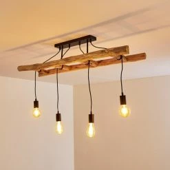 Hofstein Yaak Deckenleuchte Schwarz, Braun, 4-flammig -Bürolampen Verkäufe yaak deckenleuchte h3353219 11