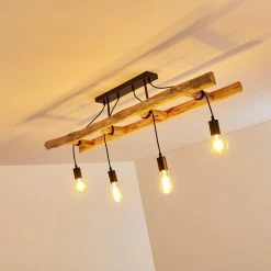 Hofstein Yaak Deckenleuchte Schwarz, Braun, 4-flammig -Bürolampen Verkäufe yaak deckenleuchte h3353219 17