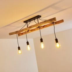 Hofstein Yaak Deckenleuchte Schwarz, Braun, 4-flammig -Bürolampen Verkäufe yaak deckenleuchte h3353219 3