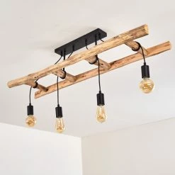 Hofstein Yaak Deckenleuchte Schwarz, Braun, 4-flammig -Bürolampen Verkäufe yaak deckenleuchte h3353219 4