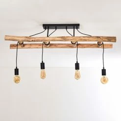 Hofstein Yaak Deckenleuchte Schwarz, Braun, 4-flammig -Bürolampen Verkäufe yaak deckenleuchte h3353219 5