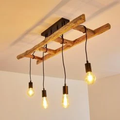 Hofstein Yaak Deckenleuchte Schwarz, Braun, 4-flammig -Bürolampen Verkäufe yaak deckenleuchte h3353219 6