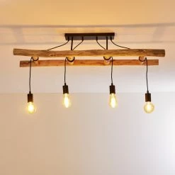 Hofstein Yaak Deckenleuchte Schwarz, Braun, 4-flammig -Bürolampen Verkäufe yaak deckenleuchte h3353219 7