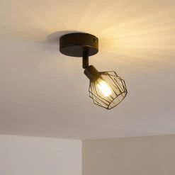 Hofstein Yalmhill Deckenleuchte Schwarz, 1-flammig -Bürolampen Verkäufe yalmhill deckenleuchte h3308615 3