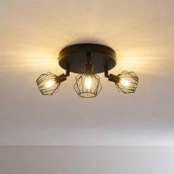 Hofstein Yalmhill Deckenleuchte Schwarz, 3-flammig -Bürolampen Verkäufe yalmhill deckenleuchte h3350867 13