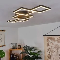 Hofstein Zocca Deckenleuchte LED Schwarz, 1-flammig