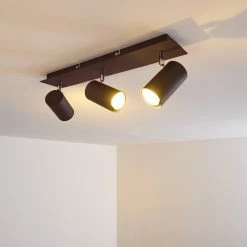 Hofstein Zuoz Deckenleuchte Chrom, Rostfarben, 3-flammig -Bürolampen Verkäufe zuoz deckenleuchte h3341391 do1 12