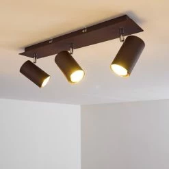 Hofstein Zuoz Deckenleuchte Chrom, Rostfarben, 3-flammig -Bürolampen Verkäufe zuoz deckenleuchte h3341391 do1 15