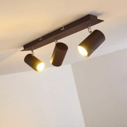 Hofstein Zuoz Deckenleuchte Chrom, Rostfarben, 3-flammig -Bürolampen Verkäufe zuoz deckenleuchte h3341391 do1 3