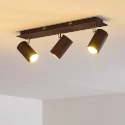 Hofstein Zuoz Deckenleuchte Chrom, Rostfarben, 3-flammig -Bürolampen Verkäufe zuoz deckenleuchte h3341391 do1 7