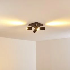 Hofstein Zuoz Deckenleuchte Chrom, Rostfarben, 4-flammig -Bürolampen Verkäufe zuoz deckenleuchte h3341438 do1 12