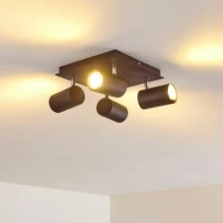 Hofstein Zuoz Deckenleuchte Chrom, Rostfarben, 4-flammig -Bürolampen Verkäufe zuoz deckenleuchte h3341438 do1 2