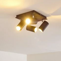 Hofstein Zuoz Deckenleuchte Chrom, Rostfarben, 4-flammig -Bürolampen Verkäufe zuoz deckenleuchte h3341438 do1 3