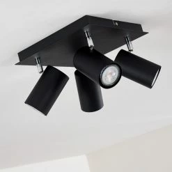 Hofstein Zuoz Deckenleuchte Chrom, Schwarz, 4-flammig -Bürolampen Verkäufe zuoz deckenleuchte h3341452 do1 8