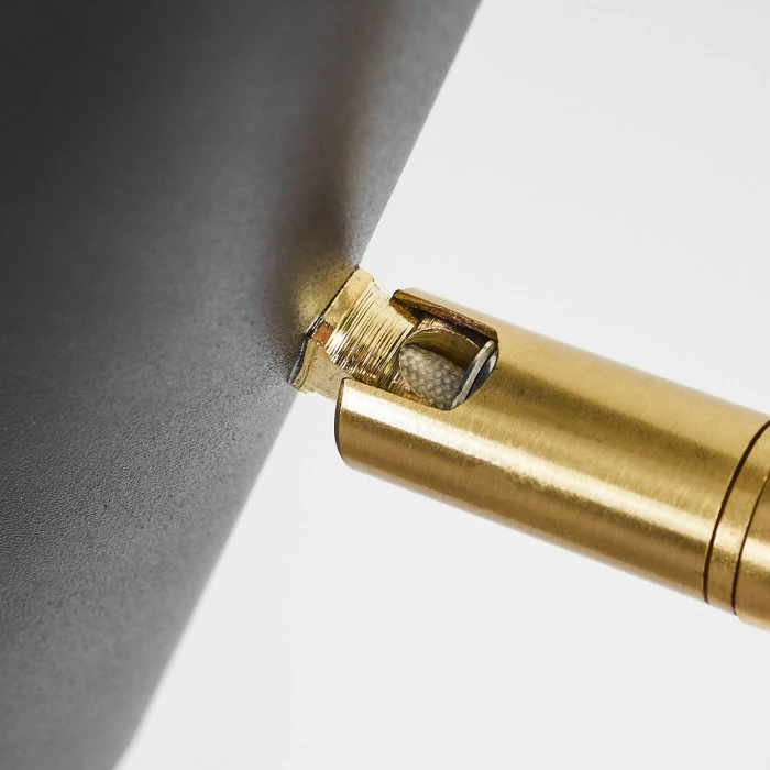 Hofstein Zuoz Stehleuchte Messing, Schwarz, 1-flammig 6 Hofstein Zuoz Stehleuchte Messing, Schwarz, 1-flammig – Bild 6