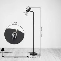 Hofstein Zuoz Stehleuchte Chrom, Schwarz, 1-flammig 16 Hofstein Zuoz Stehleuchte Chrom, Schwarz, 1-flammig -Bürolampen Verkäufe zuoz stehleuchte h3421598 3